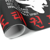 Taekwondo Tenets Martial Arts Cadeaupapier (Rol Hoek)