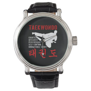 Taekwondo Tenets Martial Arts Horloge