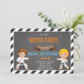 Taekwondo thème ceinture noire Invitation (Debout devant)