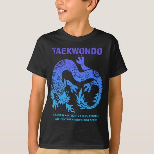 Taekwondo TKD Tae Kwon do Dragon Art Martiale Arts T-shirt (Voorkant)