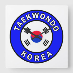 Taekwondo Vierkante Klok