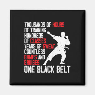 Taekwondo zwarte band Funny Karate Judo Martial Ar Magneet