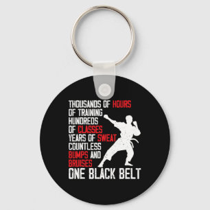 Taekwondo zwarte band Funny Karate Judo Martial Ar Sleutelhanger