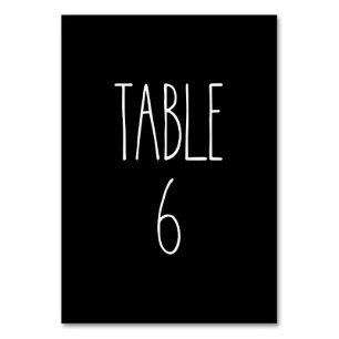 Tafel 6 Rae Dunn Aardewerk Zwarte Tafelkaart Kaart