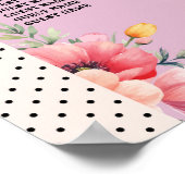 Tafel Bruiloft Zitplaatsen 8 Records 1950s Bloemen Poster (Hoek)