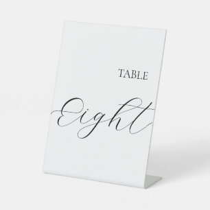 Tafel Nummer Acht Reclamebord Met Voetstuk