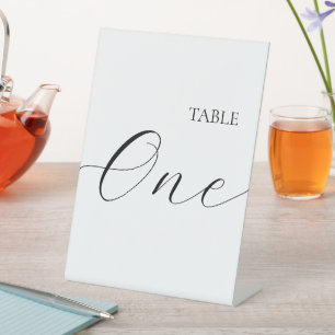 Tafel Nummer Een Reclamebord Met Voetstuk