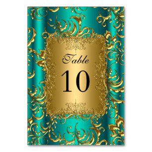 Tafel Nummer Kaarten Jade Groen Goud