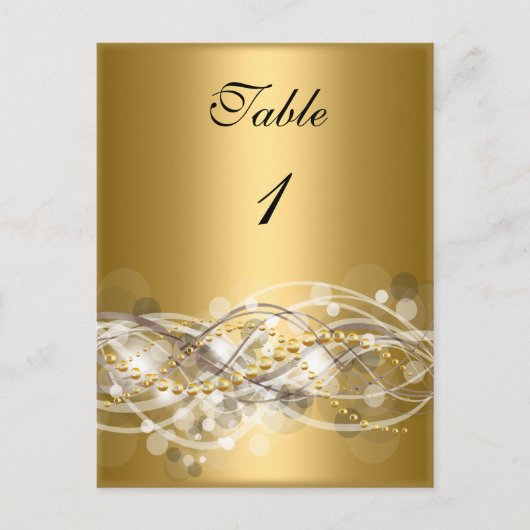 Tafel Nummer Kaarten Wit Goud (Voorkant)