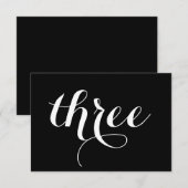 Tafel Nummerkaart | Script Kaart (Voorkant / Achterkant)