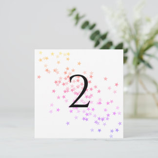 Tafel nummers sterren feestdagenkaart