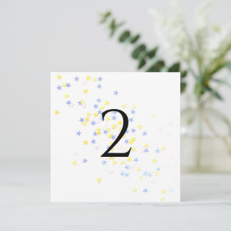 Tafel nummers sterren feestdagenkaart
