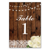 Tafel Nummers Trouw Kant Kaarten Display (Voorkant)