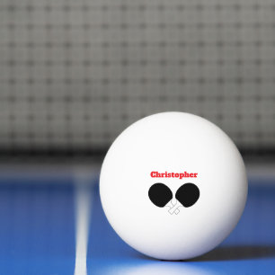 Tafel Tennis Ping Pong Thema Monogram Naam Ping Pingpongballen