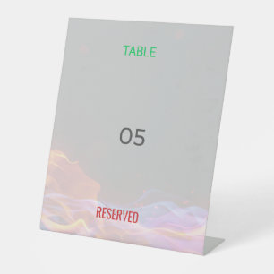Tafel Tent Bord Gereserveerd Op Maat Eveneme Reclamebord Met Voetstuk