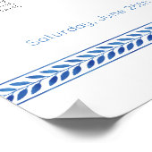 Tafel Trouwstoel 12 Santorini Grieks Griekenland Poster (Hoek)