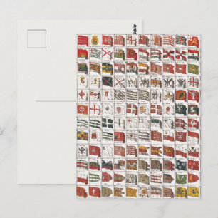  tafel van Zeeen vlaggen, esthetische print Briefkaart