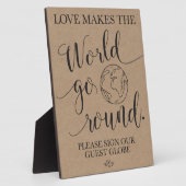 Tafel voor weduwen tussen gastWereldbollen Fotoplaat (Zijkant)