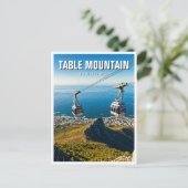 Tafelberg Ariel Cableway Zuid-Afrika Briefkaart (Staand voorkant)