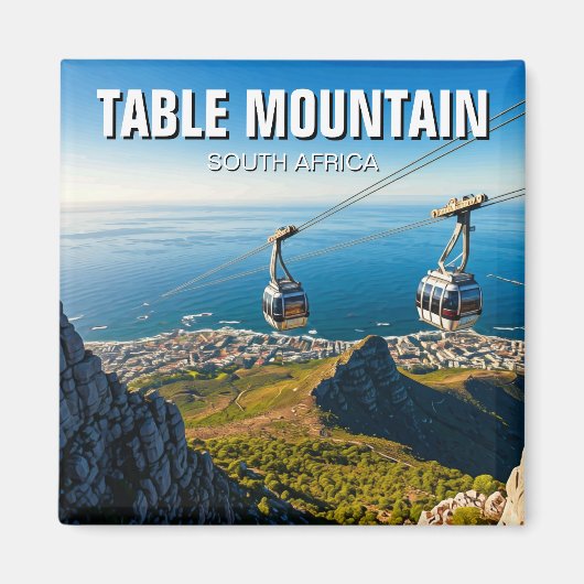 Tafelberg Ariel Cableway Zuid-Afrika Magneet (Voorkant)