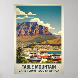 Tafelberg Kaapstad - Zuid-Afrika V02 Poster