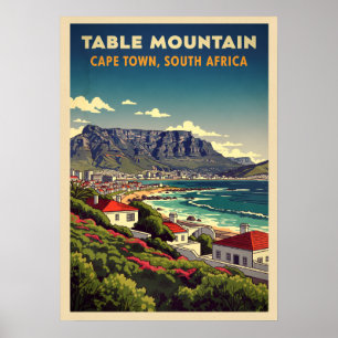 Tafelberg Kaapstad - Zuid-Afrika V03 Poster