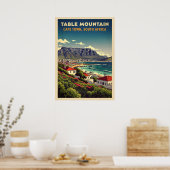 Tafelberg Kaapstad - Zuid-Afrika V03 Poster (Keuken)