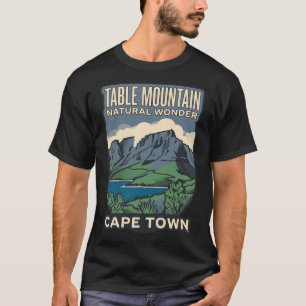 Tafelberg Kaapstad Zuid-Afrika Vintage Reis T-shirt