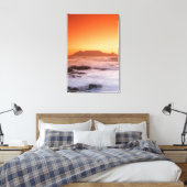 Tafelberg op zonsondergang, Bloubergstrand Canvas Afdruk (Insitu (Slaapkamer))