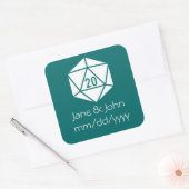 Tafelblad Chic in Blauwgroen Sticker (Envelop)