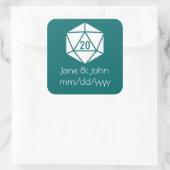 Tafelblad Chic in Blauwgroen Sticker (Tas)