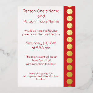 Tafelblad Chic in Cherry Folie Invitation Uitnodiging
