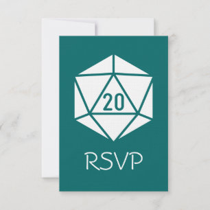 Tafelblad Chic in Teal RSVP-kaart RSVP Kaartje