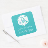 Tafelblad Chic in Turquoise Sticker (Envelop)
