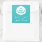 Tafelblad Chic in Turquoise Sticker (Tas)