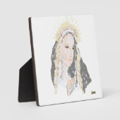 Tafelblad Ezel Met Canvas : Maagd Maria Fotoplaat (Voorkant)