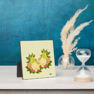 Tafelblad Ezel met Canvas: Tropisch fruit Fotoplaat