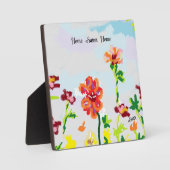 Tafelblad Ezel Met Canvas; Wild Flower's Fotoplaat (Voorkant)