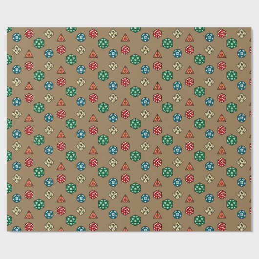 Tafelblad Gaming Dice Wrapping Paper Cadeaupapier (Vlak)