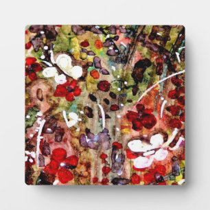 Tafelblad Plaque met ezel Originele unieke bloemen Fotoplaat