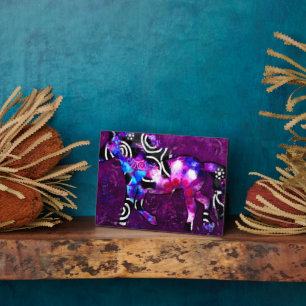 Tafelblad Plaque Whimsical Abstract Paard Art Blau Fotoplaat