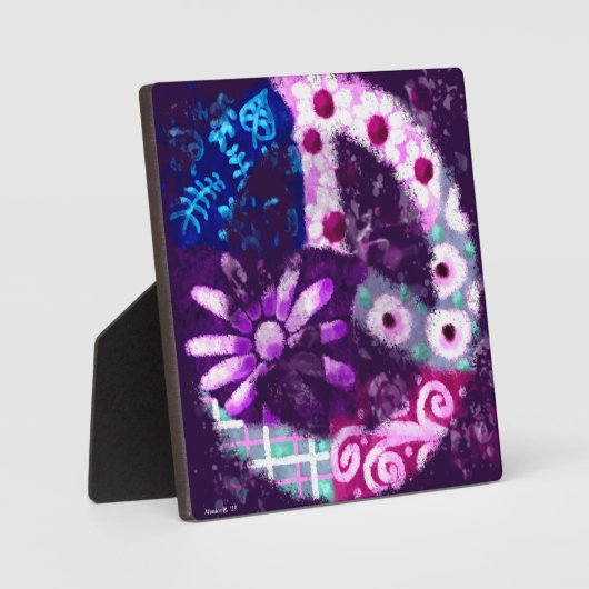 Tafelblad Plaque Whimsical Abstract Vredesbord Fotoplaat (Voorkant)