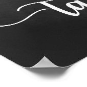 Tafelbordje kind | Moderne kalligrafieteken Poster (Hoek)