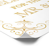 Tafelbruiloft | Gatsby Art Deco Poster (Hoek)
