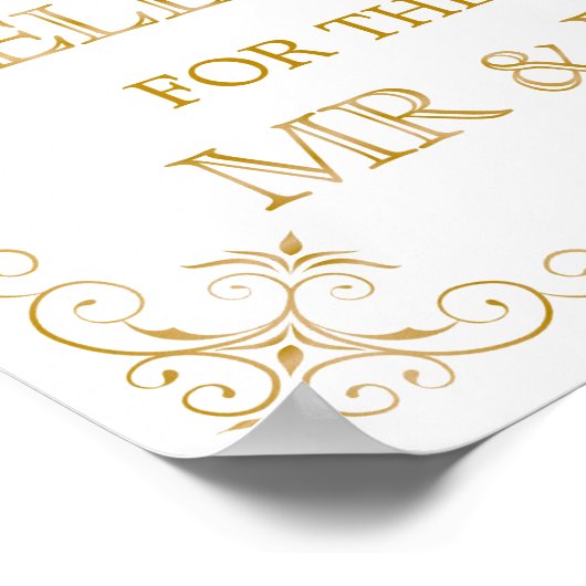 Tafelbruiloft | Gatsby Art Deco Poster (Hoek)