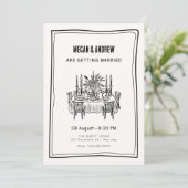 Tafelbruiloft Kaart (Staand voorkant)