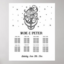 Tafelbruiloft Zitplaatsen 8 Traditioneel Tattoo An Poster