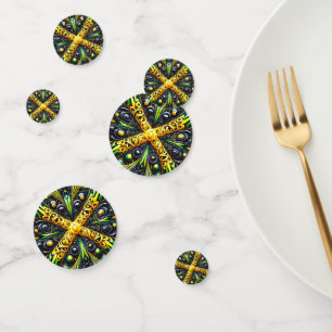 Tafelconfetti met Jamaicaanse kleuren Confetti