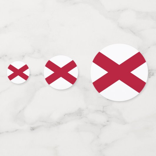 Tafelconfetti met vlag van Alabama, Verenigde Stat Confetti (Voorkanten)
