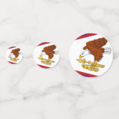 Tafelconfetti met vlag van Amerikaans-Samoa Confetti (Voorkanten)